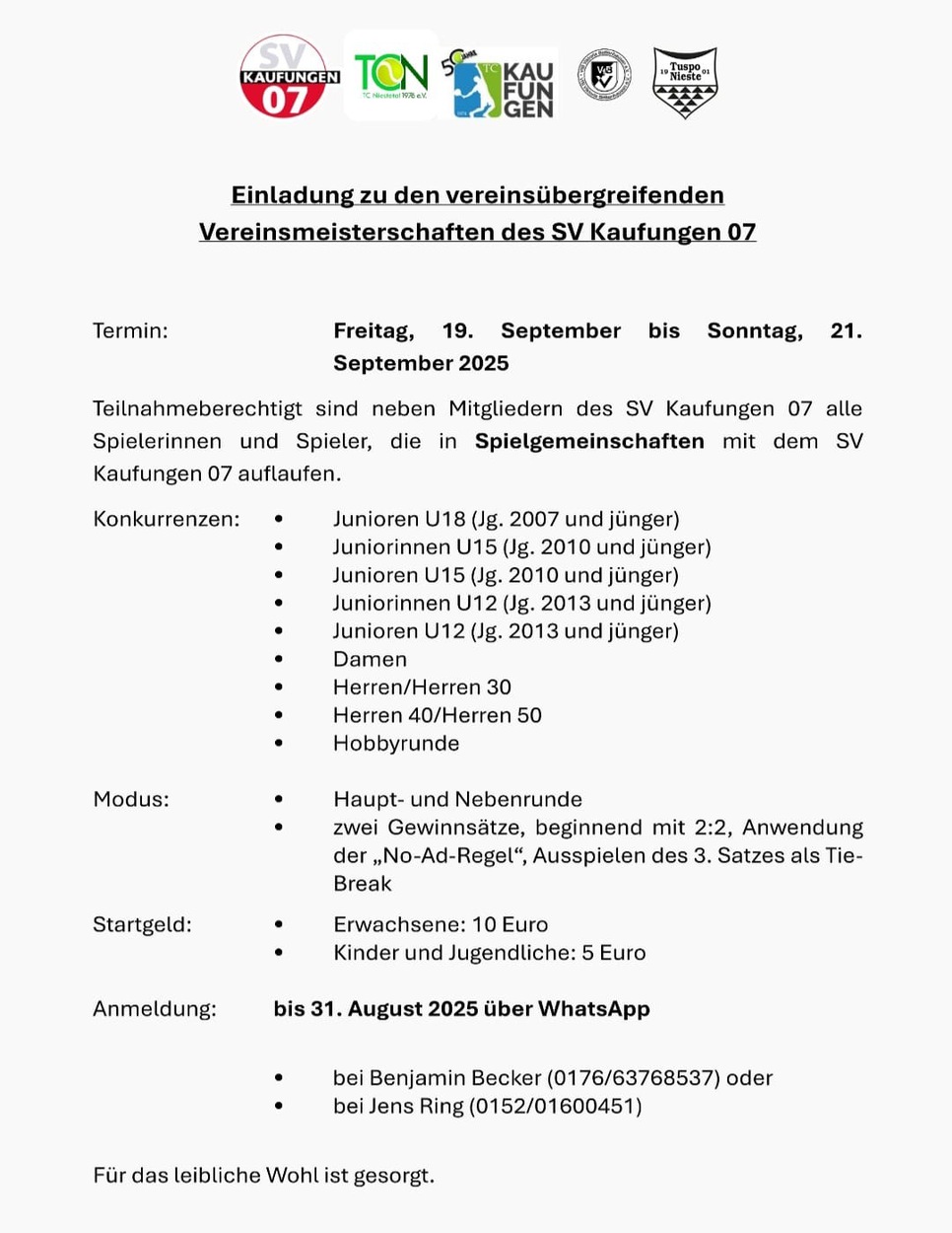 Vereinsmeisterschaften